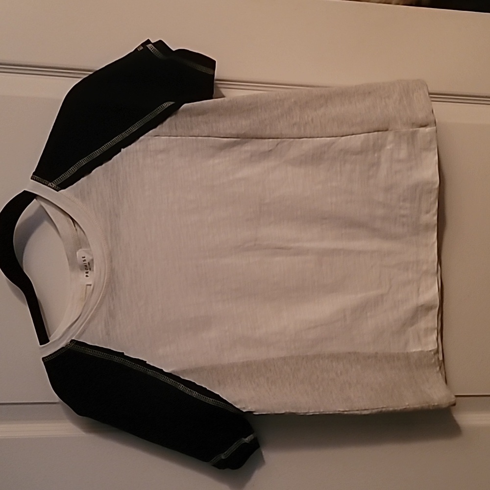 Womens Tshirt, Multi Color Grey, White, and Black